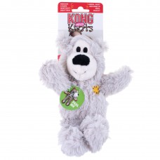 KONG Wild Knots Bears Grey - sivý medvedík pre psa, s povrazom vo vnútri a fajkou - S / M
