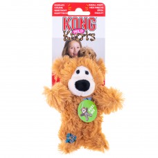KONG Wild Knots Bears Light Brown - svetlohnedý medvedík pre psa, s povrazom vo vnútri a fajkou - XS