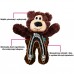KONG Wild Knots Bears Dark Brown - tmavohnedý medvedík pre psa, s povrazom vo vnútri a fajkou - XS