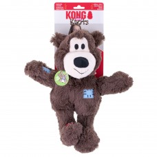 KONG Wild Knots Bears Dark Brown - tmavohnedý medvedík pre psov, s povrazom vo vnútri a fajkou - XL