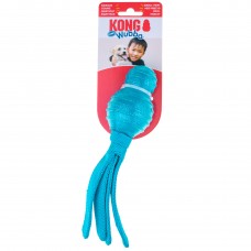 KONG Wubba Comet Blue - vylepšený retriever pre psa, pískacia hračka so strapcami, modrá - S