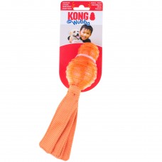 KONG Wubba Comet Orange - vylepšený retriever pre psa, pískacia hračka so strapcami, oranžová - S
