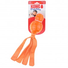KONG Wubba Comet Orange - vylepšený retriever pre psa, pískacia hračka so strapcami, oranžová - L