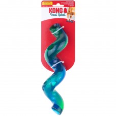 KONG Treat Spiral Stick Green Blue - hračka pre psov, gumená tyčinka, zeleno-modrá - S
