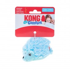 KONG Comfort HedgeHug Puppy Blue - plyšová hračka pre šteniatko, modrý ježko s pískadlom - XS