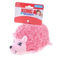 KONG Comfort HedgeHug Puppy Pink - plyšová hračka pre šteniatko, ružový ježko s pískadlom - M