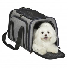Prepravník pre domáce zvieratá MidWest sivý - Prepravná taška pre psov a mačky, sivá - M