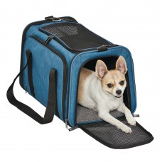 Prepravník pre domáce zvieratá MidWest modrý - prepravná taška pre psov a mačky, modrá - M