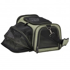 Stredne zelený nosič pre domáce zvieratá MidWest – prepravná taška pre psov a mačky, zelená, veľkosť M
