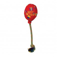 KONG Occasions Birthday Balloon Red M 15cm - plyšový narodeninový balón pre psa, červený