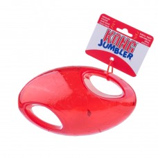 KONG Jumbler Football L / XL - extra veľká futbalová lopta pre psov, s rúčkami a pískadlom - Červená