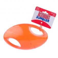 KONG Jumbler Football L / XL - extra veľká futbalová lopta pre psov, s rúčkami a pískadlom - Oranžová