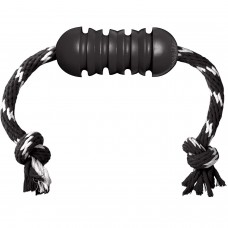 KONG Extreme Dental with Rope M - odolné hryzátko pre psa s povrazom, čierne
