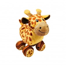 KONG TenniShoes Giraffe S - plyšová hračka pre psa s loptičkami, žirafa s fajkami
