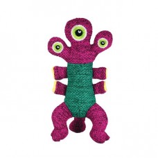 KONG Woozles Pink M 24cm - silná hračka pre psa, ružový mimozemšťan s fajkami