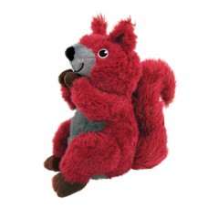KONG Shakers Passports Red Squirrel M 20cm - plyšová červená veverička, prítulný psík s hrkálkou a pískadlom