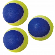 KONG Ultra SqueakAir Ball M (6cm) 3ks. - vystužená tenisová loptička pre psa, aportovanie pískadlom