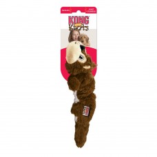KONG Scrunch Knots Squirrel - pružná hračka pre psa, veverička s vnútornou šnúrkou, bez výplne - M / L