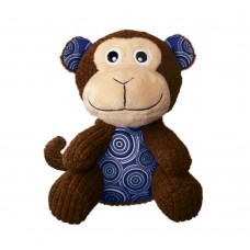 KONG Patches Cordz Monkey L - plyšová hračka pre psa, manšestrová opica s 2 fajkami