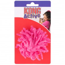 KONG Cat Active Moppy Ball - tichá mopová guľa pre mačku, s hrkálkou - Pink