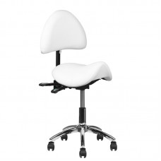 Activ 249A - profesionálna ošetrujúca stolička s profilovaným sedákom a operadlom, biela