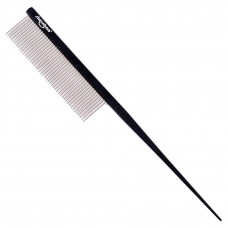 Shernbao Professional Tail Combs 18,4 cm - Vysoko kvalitný, plochý hrebeň s bodcom - Čierny