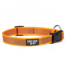 Julius K9 Color & amp; Sivý obojok 2,5cm - odolný obojok pre psov - oranžový