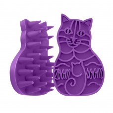 KONG Cat ZoomGroom - Mäkká gumová kefa pre mačky na masírovanie a vyčesávanie odumretej srsti