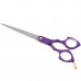 Madan Straight Pet Grooming Scissors 6,5" - profesionálne, ultraľahké rovné nožnice z japonskej nerezovej ocele, hliníková rukoväť - fialová