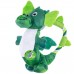 KONG Dragon Knots M / L - plyšový dráčik pre psa, hračka s povrazom vo vnútri - Zelená