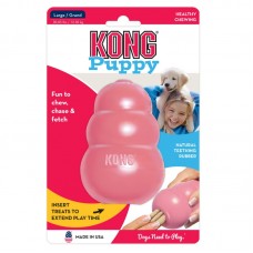 KONG Puppy - hračka pre šteniatko, gumená, mäkká, originál, ružová - L, 10cm