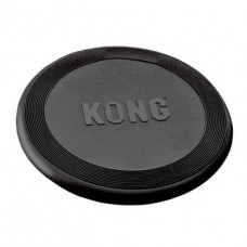 KONG Extreme Flyer L - odolné dogfrisbee, gumený vrhací kotúč, čierny