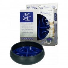 Eat Slow Live Longer Tumble & Feed 20cm - miska, ktorá spomaľuje kŕmenie psa, hojdanie - Navy