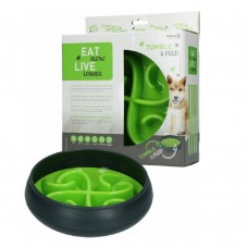 Eat Slow Live Longer Tumble & Feed 20 cm - kolísavá miska na spomaľovanie krmiva pre psov - zelená