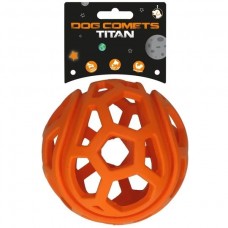 Dog Comets Titan M (11,5cm) - prelamovaná loptička pre psov, mäkká a odolná - oranžová