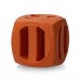 Dog Comets Pollux (5,5 cm) - gumená hračka na psie maškrty, skákacia kocka - oranžová