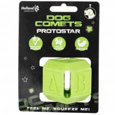 Dog Comets Protostar (5cm) - gumená hračka na maškrty pre malého psíka, skákacia kocka - zelená