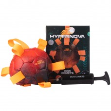 Dog Comets Hypernova 15cm - psí futbal s rúčkami a pumpou - Orange
