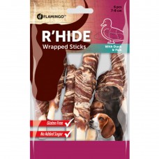 Flamingo R'hide Wrapped Sticks 85g - aromatické maškrty pre psov s kačicou a treskou