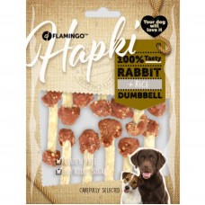  Flamingo Hapki Rabbit Rice Činka 150g - psie maškrty, králik, ryža, hovädzia koža