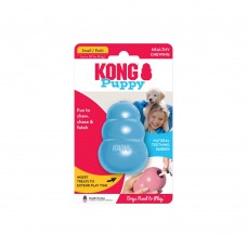KONG Puppy - hračka pre šteniatko, gumená, mäkká, originál, modrá - S, 8 cm