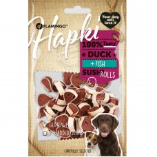 Flamingo Hapki Duck Fish Sushi Rolls 85g - mäkké cvičky pre psov, s kačicou a treskou Flamingo Hapki Duck Fish Sushi Rolls 85g - mäkké cvičky pre psov, s kačicou a treskou