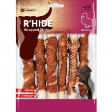 Flamingo R'hide Sticks Duck 6x15cm - psie maškrty, malé tyčinky zabalené v kačici Flamingo R'hide Sticks Duck 6x15cm - psie maškrty, malé tyčinky zabalené v kačici