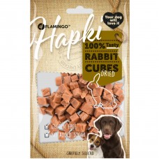 Flamingo Hapki Rabbit Cubes 85gr - pochúťky pre psov v tvare kocky, vyrobené zo sušeného králika