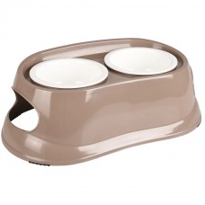 Flamingo Mangi Double Bowl - dvojitá miska pre psa, zvýšená - L Flamingo Mangi Double Bowl - dvojitá miska pre psa, zvýšená - L