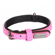 Flamingo Collar Leza Pink - obojok pre malého psíka, podšitý, umelá koža a neoprén, ružový - XS Flamingo Collar Leza Pink - obojok pre malého psíka, podšitý, umelá koža a neoprén, ružový - XS