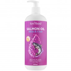 Lovi Food Salmon Oil - čistý lososový olej pre psov a mačky, bohatý na Omega-3, EPA a DHA kyseliny - 500 ml
