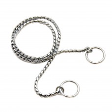 Show Tech Snake Chain Silver - elegantná výstavná retiazka striebornej farby, kov - 40cm