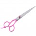 Jargem Pink Lefty Scissors 7" - rovné, ľavoruké nožnice na ošetrovanie s ergonomickou rukoväťou 