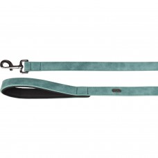 Flamingo Leash Delu Green - zelené vodítko pre psa, ekokoža, rukoväť s podšívkou, 100cm - 25mm